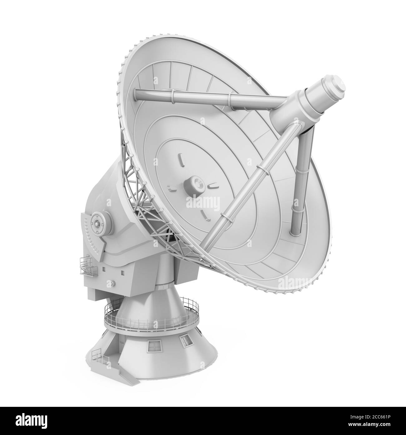 Satellitenschüssel isoliert Stockfoto