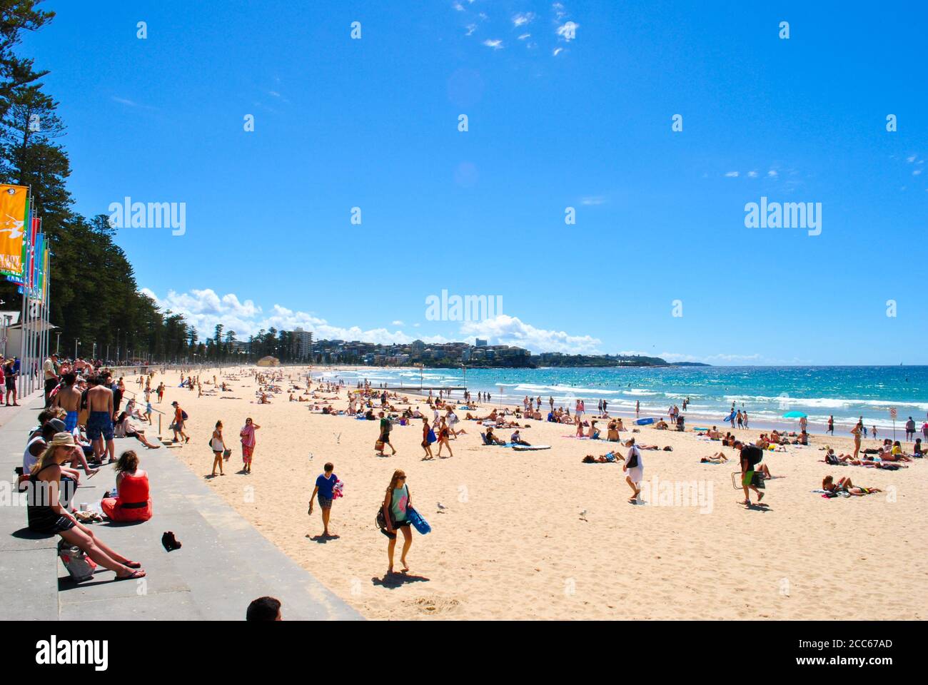 Manly Beach im Sommer Stockfoto