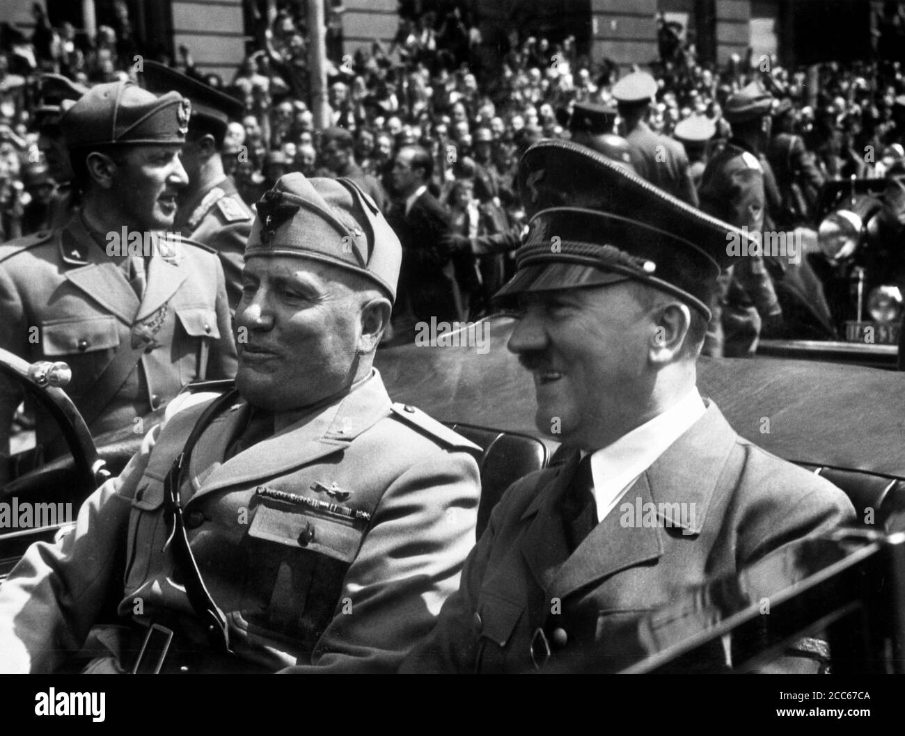 Adolf Hitler und Benito Mussolini in München, ca. 1944 Stockfoto