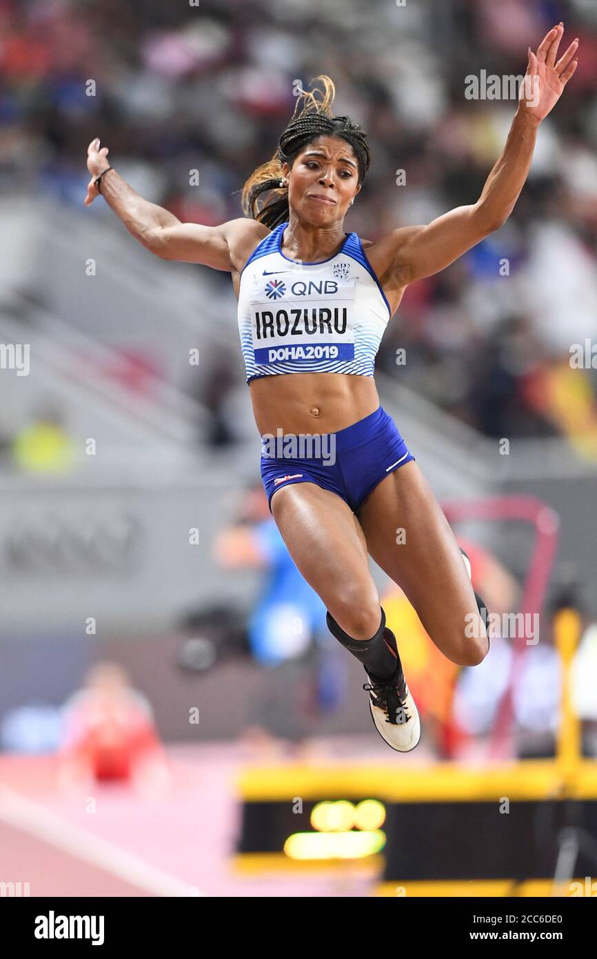 Abigail Irozuru (Großbritannien). Weitsprung Frauen endgültig. IAAF Leichtathletik WM, Doha 2019 Stockfoto