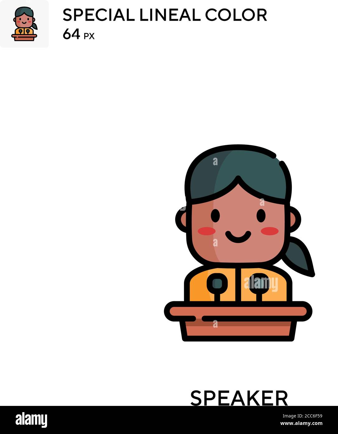 Speaker Soecial Lineal Farbe Vektor-Symbol. Illustration Symbol Design Vorlage für Web mobile UI-Element. Stock Vektor