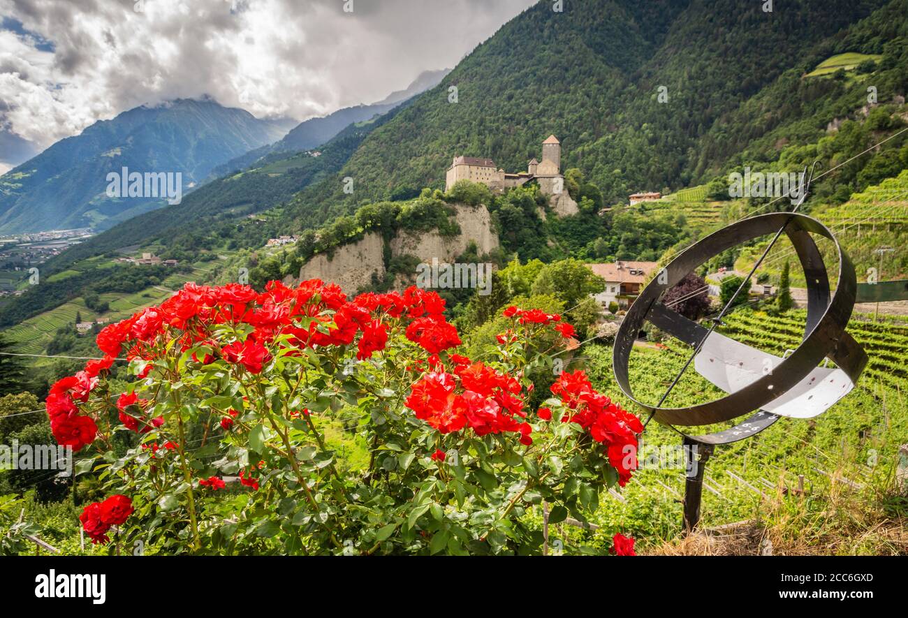 Castel Tyrol im Vinschgau, Provinz Bozen,Südtirol (Trentino Südtirol),norditalien,Europa Stockfoto