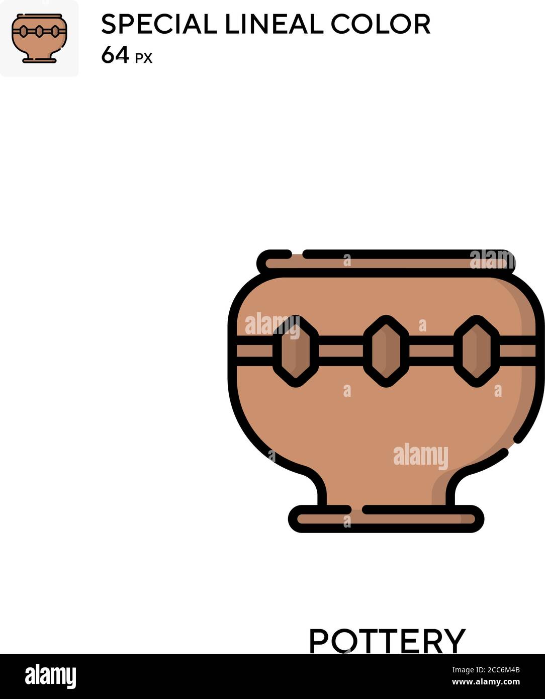 Keramik soecial lineal Farbe Vektor-Symbol. Illustration Symbol Design Vorlage für Web mobile UI-Element. Stock Vektor