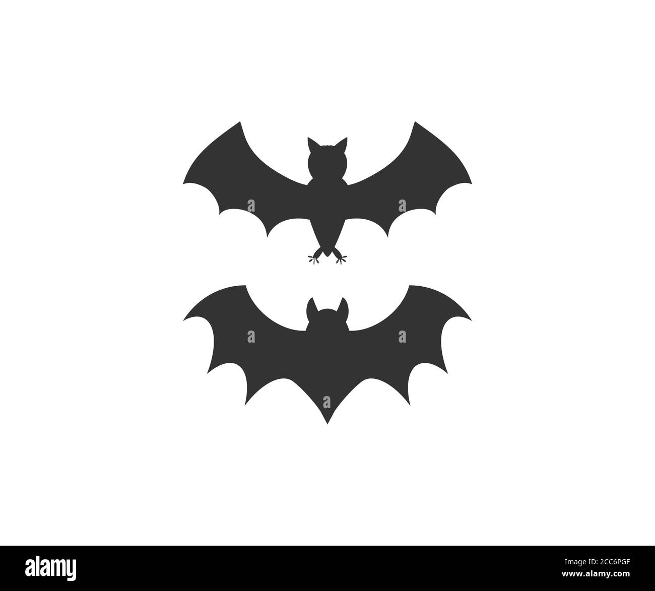 Halloween, Horror, Fledermaus-Symbol. Vektor-Illustration, flaches Design. Stock Vektor