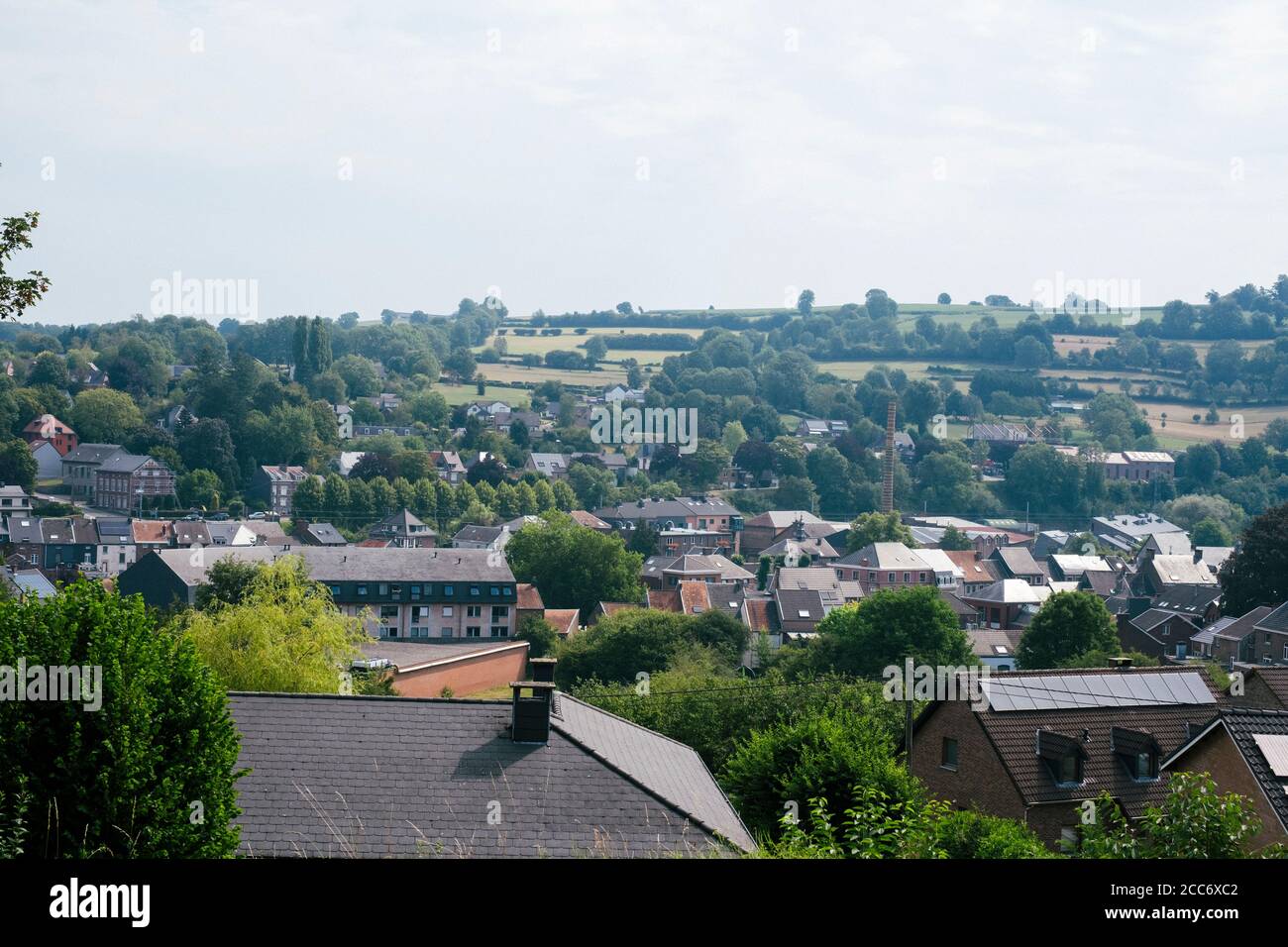 Ein Blick auf die Stadt Theux, Belgien Stockfoto