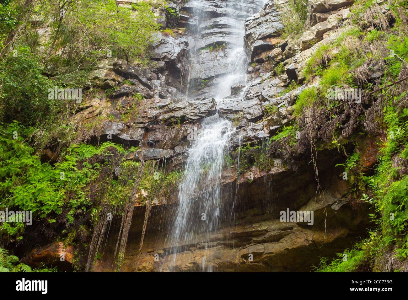 Die Samango Falls im Oribi Gorge Nature Reserve in der Nähe von Port Shepstone, KwaZulu-Natal, Südafrika Stockfoto