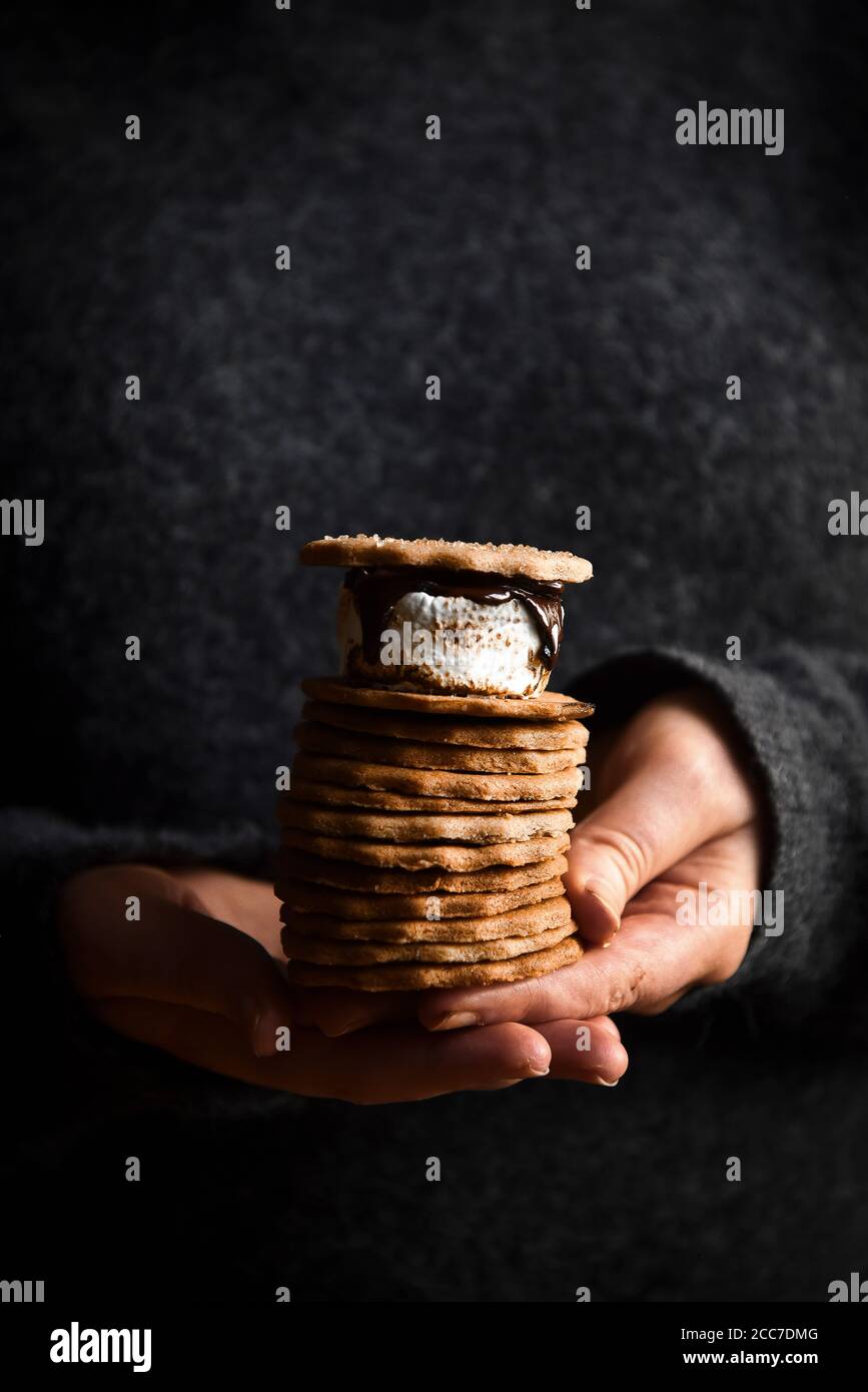 Graham Cracker Stack Stockfoto
