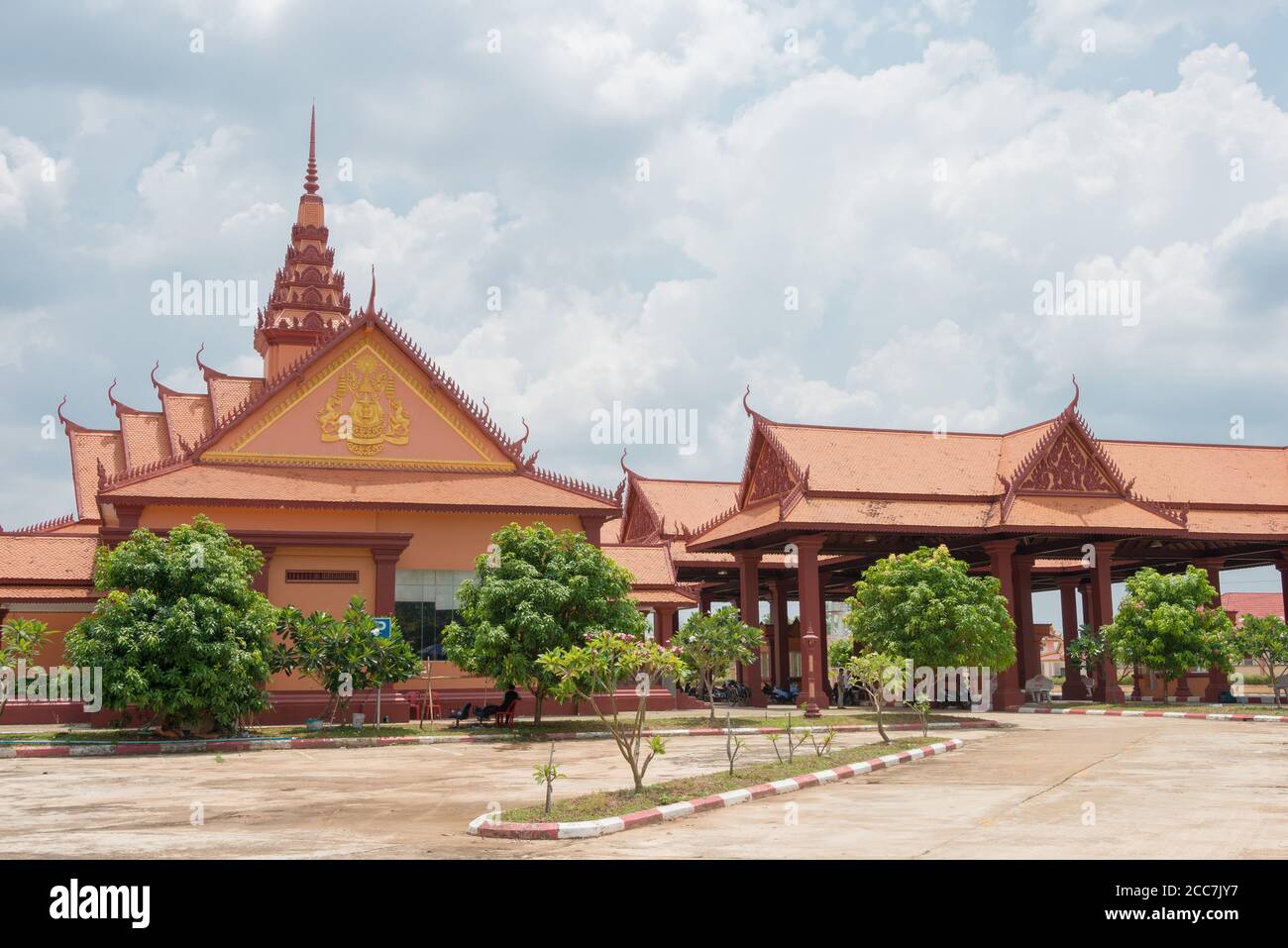 Stung Treng, Kambodscha - TRAPEANG KREAL EINWANDERUNG ist ein wichtiger Grenzübergang zwischen Kambodscha und Laos. Stockfoto