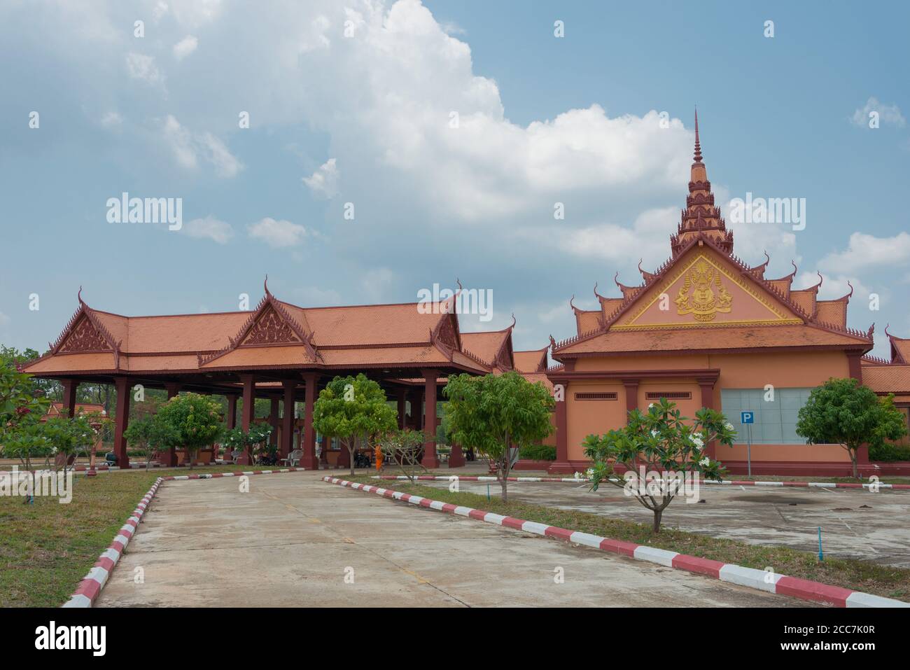 Stung Treng, Kambodscha - TRAPEANG KREAL EINWANDERUNG ist ein wichtiger Grenzübergang zwischen Kambodscha und Laos. Stockfoto