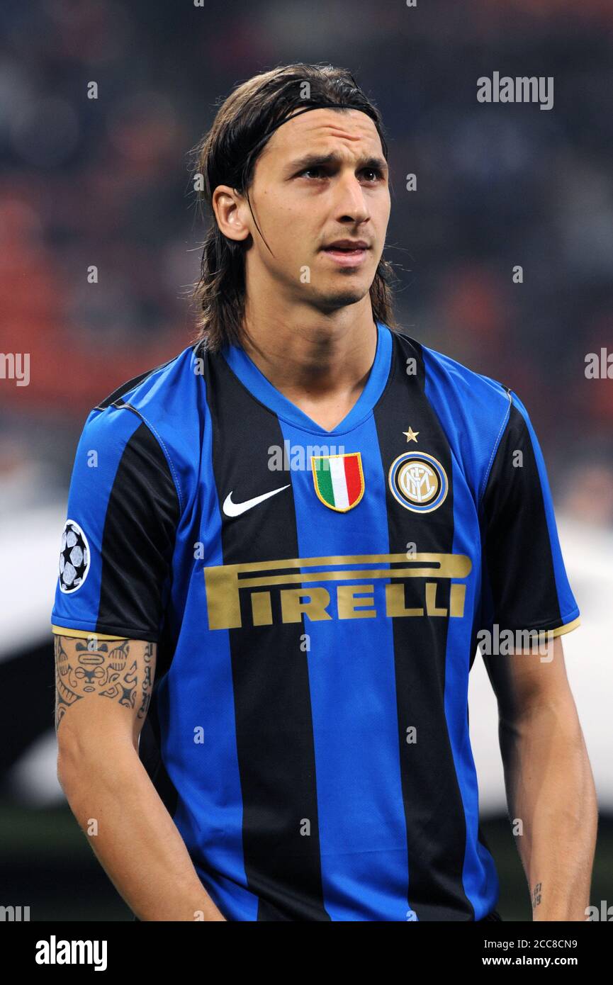 Mailand Italien, 01. Oktober 2008,' G.Meazza' Stadion, UEFA Champions League 2008/2009 ,FC Inter - SV Werder Bremen : Zlatan Ibrahimovic vor dem Spiel Stockfoto