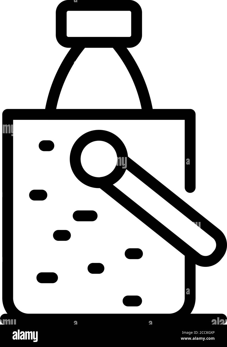 Box für Flasche Symbol, Umriss Stil Stock Vektor