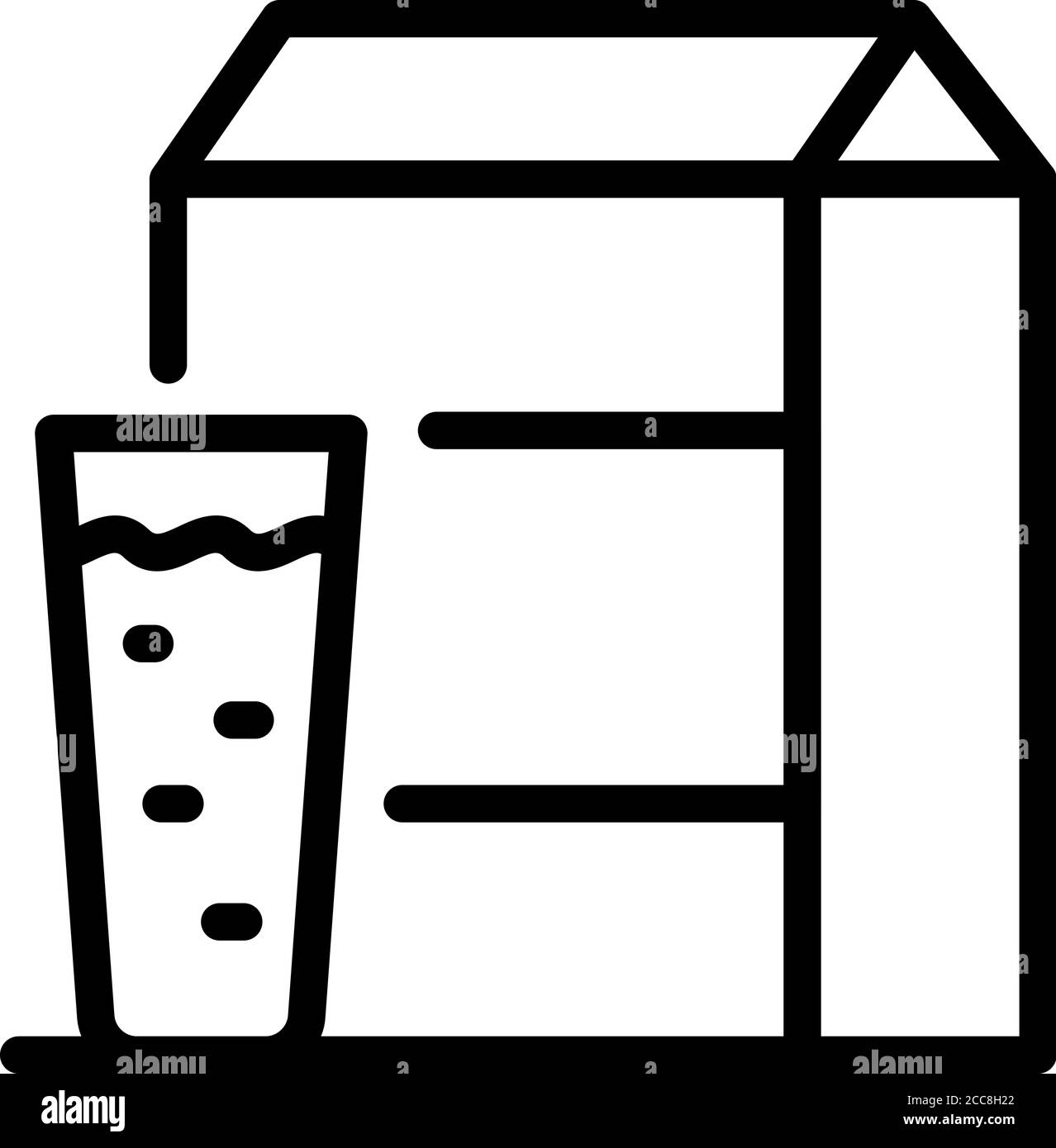 Wasserpaket Symbol, Umriss Stil Stock Vektor