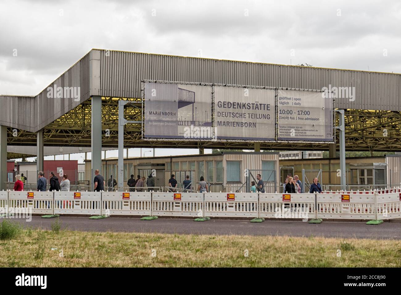 Marienborn, Denkmal der deutschen Teilung. Der alte Grenzübergang wurde