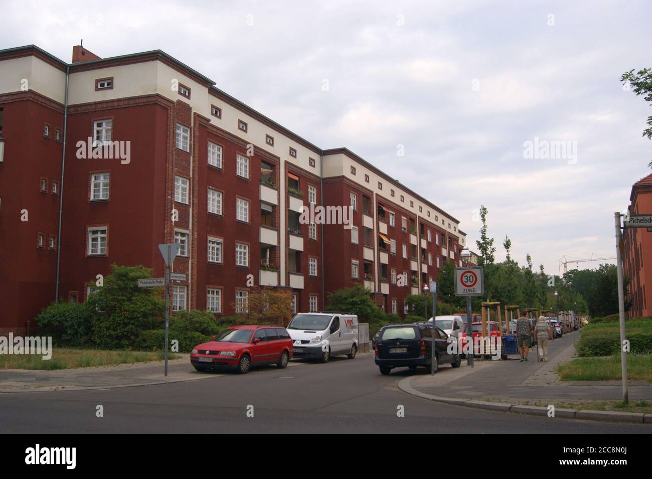 Genfenbergstraße Ecke Pichelsdorfer Straße in Berlin-Spandau Stockfoto