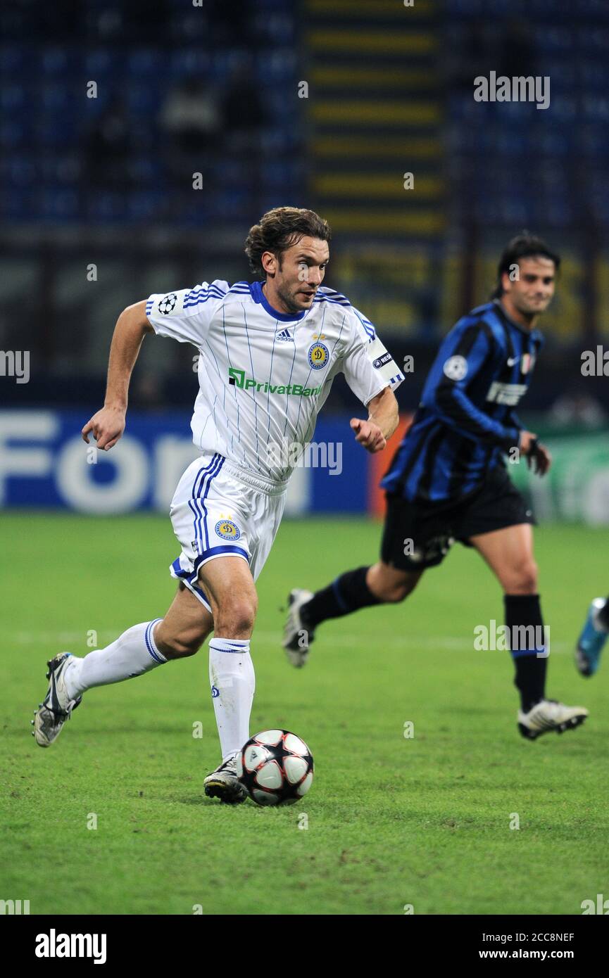 Mailand Italien, 09 Dezember 2009,' G.Meazza' Stadion, UEFA Champions League 2009/2010 ,FC Inter - FK Dynamo Kiew : Andrij Sevcenko in Aktion während des Spiels Stockfoto