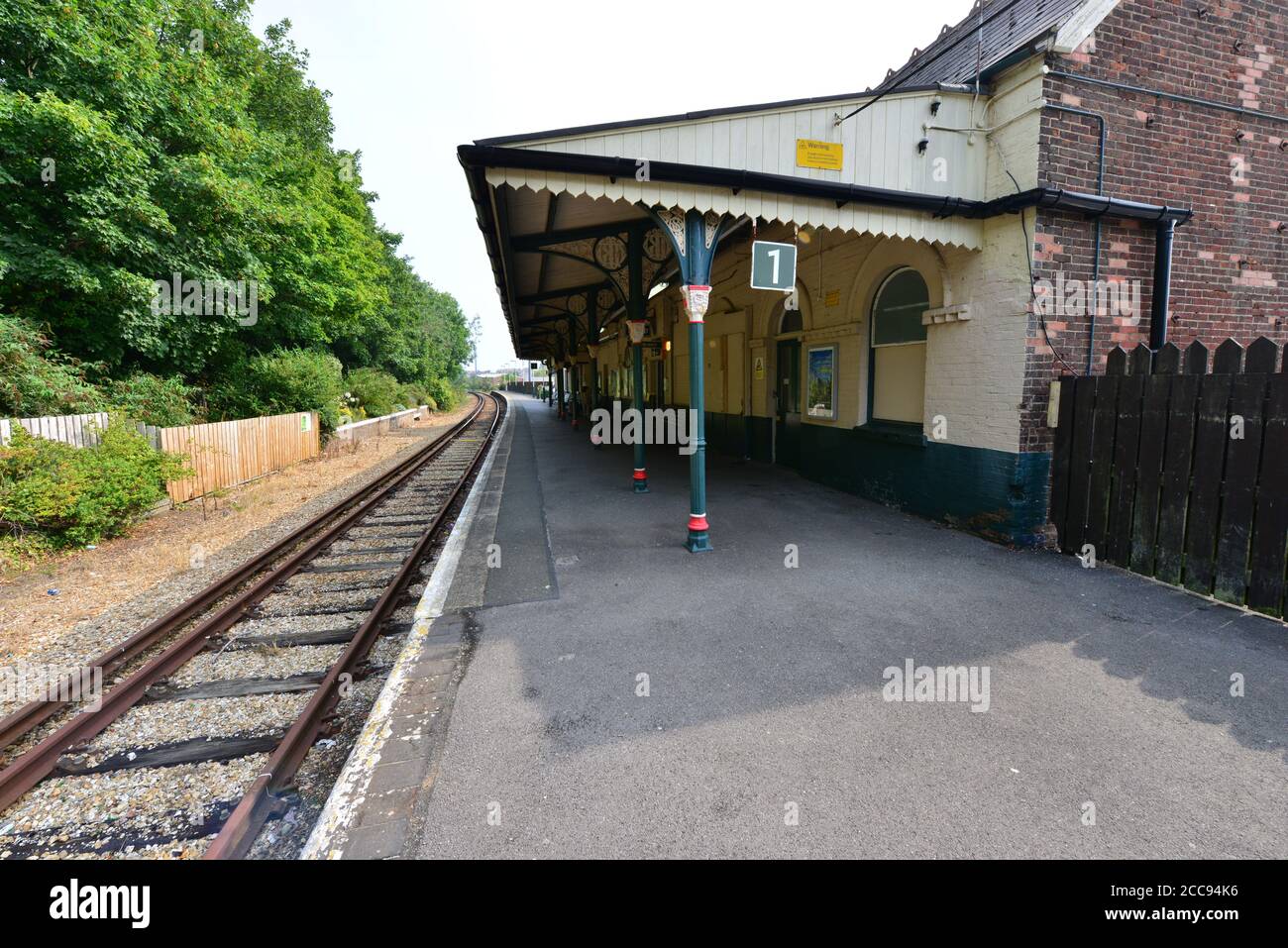 Shanklin Station auf der Isle of Wight Stockfoto