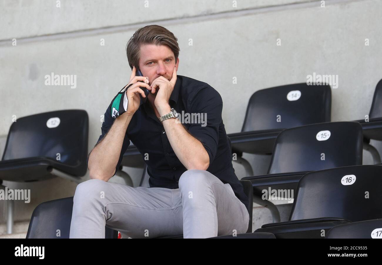 firo: 19.08.2020, Fuvuball: Fußball: Regionalliga: Testspielsaison 2020/21 SC Preuvuen Mvºnster, SCP, Preussen Münster Peter Niemeyer, Manager, SCP   Einsatz weltweit Stockfoto