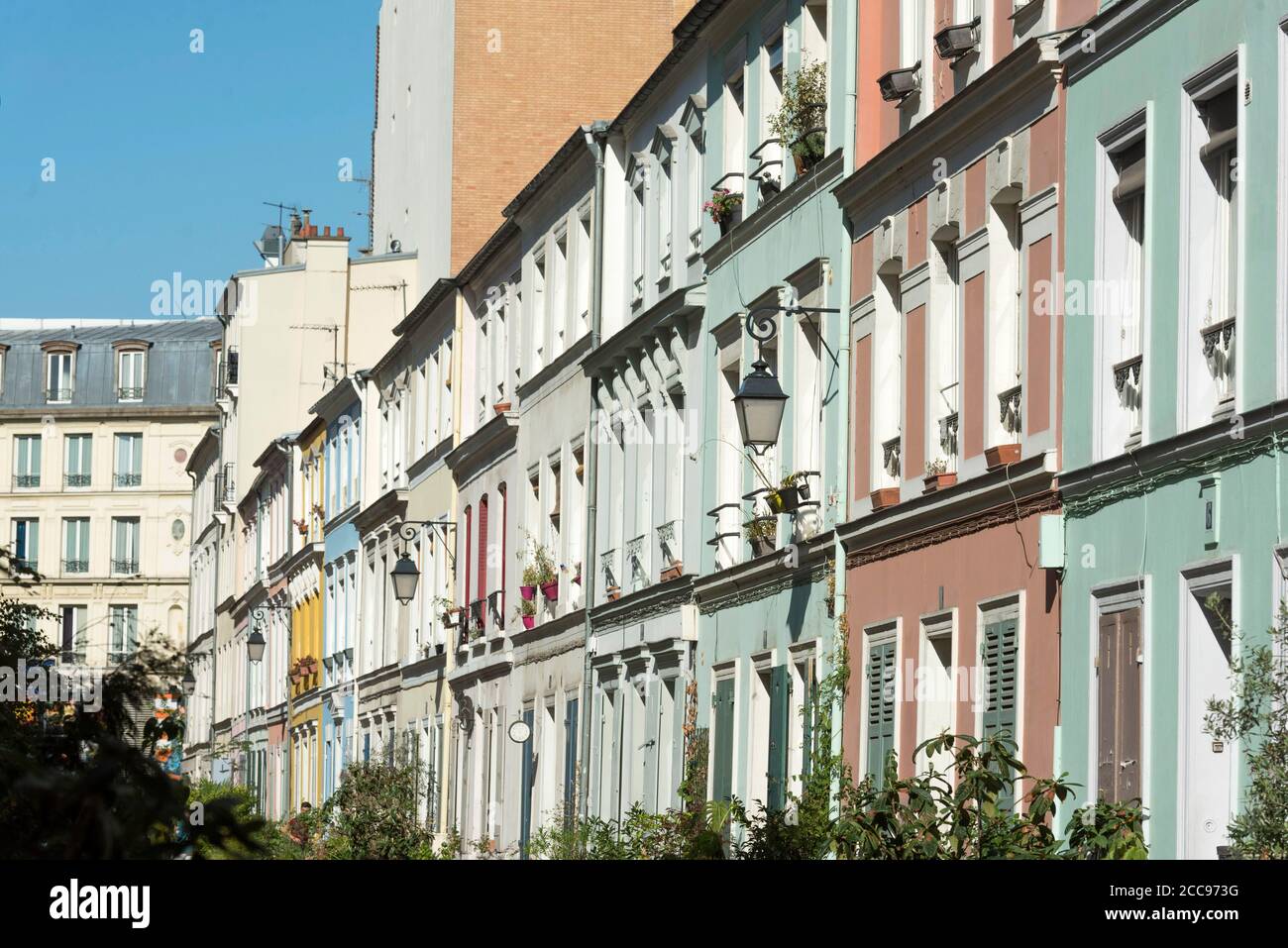 Paris: Rue Cremieux im 12. Arrondissement Stockfoto