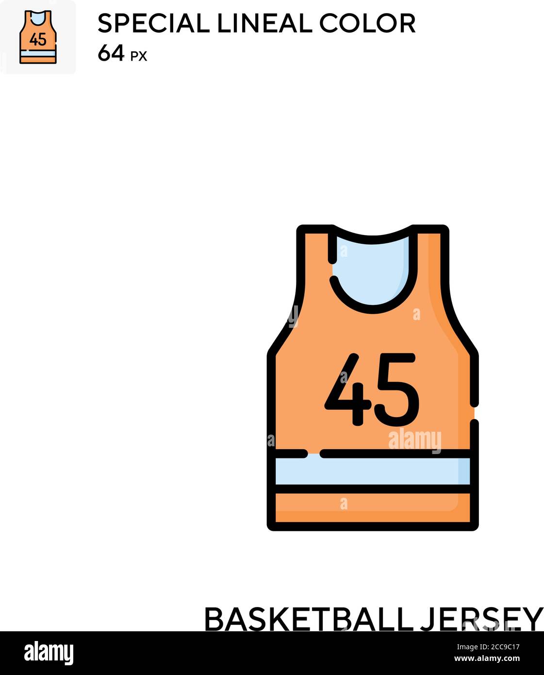 Basketball-Jersey Special Lineal Farbe Vektor-Symbol. Illustration Symbol Design Vorlage für Web mobile UI-Element. Stock Vektor