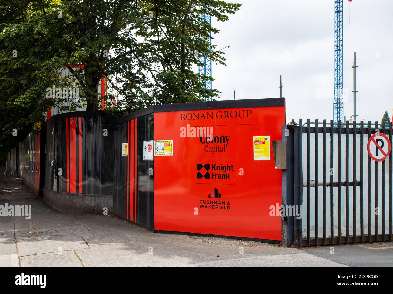 Baustelle für den neuen europäischen Hauptsitz von Facebook. Immobilienentwickler Ronan Group, Colony Capital. Fibonacci Square, Dublin, Irland Stockfoto