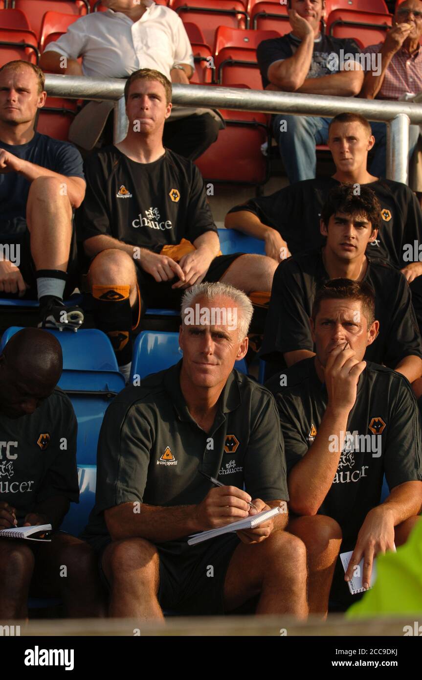 Crewe Alexandra V Wolverhampton Wanderers in Gresty Road in Pre-Season Friendly 26/07/2006. Mick McCarthy Stockfoto