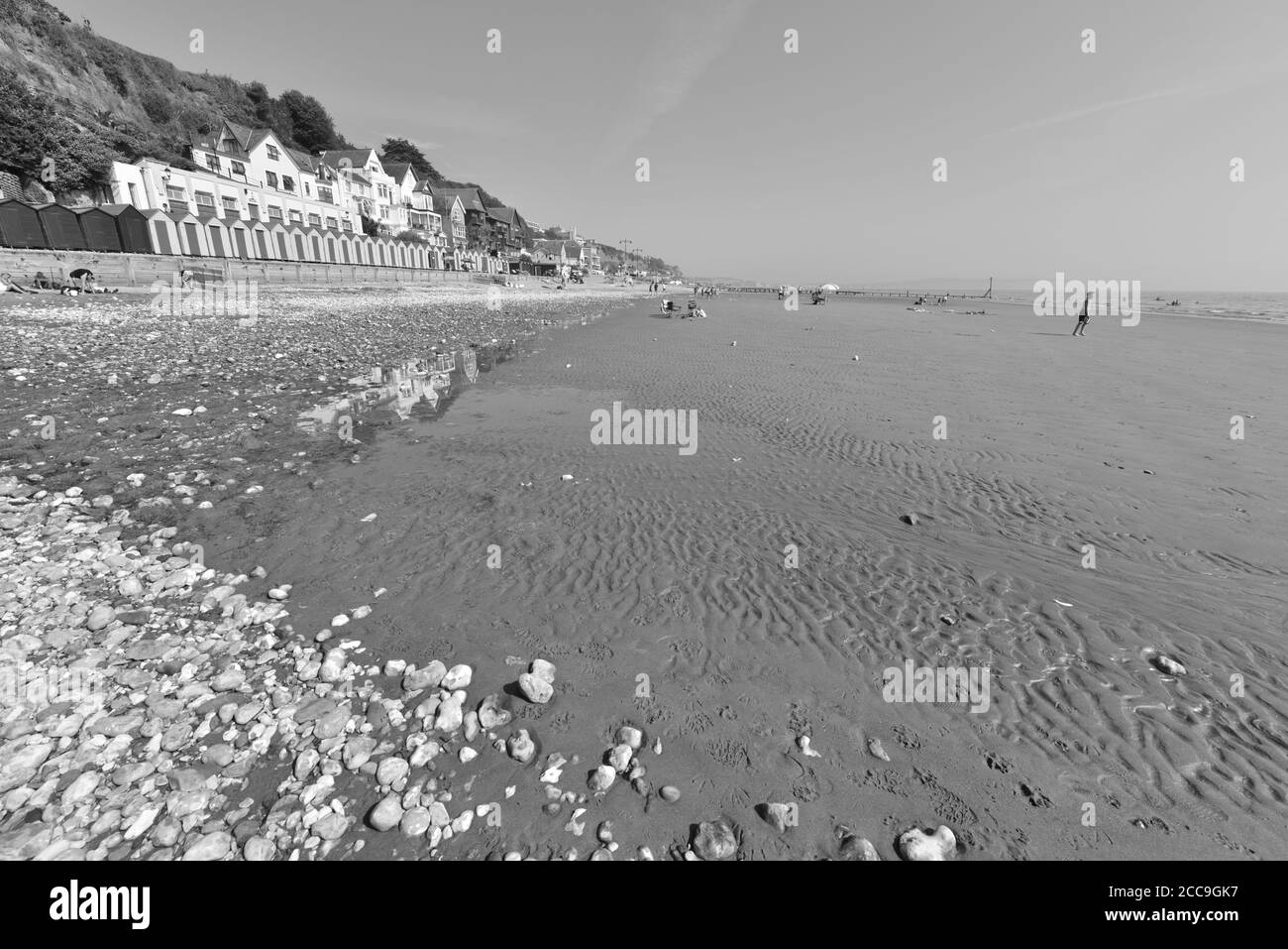 Der Strand von Shanklin in der Isle of Wight. Stockfoto