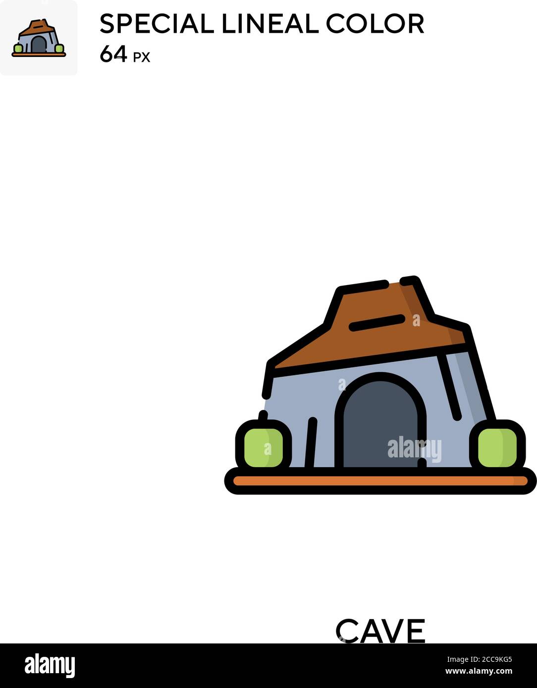 Cave Special Lineal Farbe Vektor-Symbol. Illustration Symbol Design Vorlage für Web mobile UI-Element. Stock Vektor