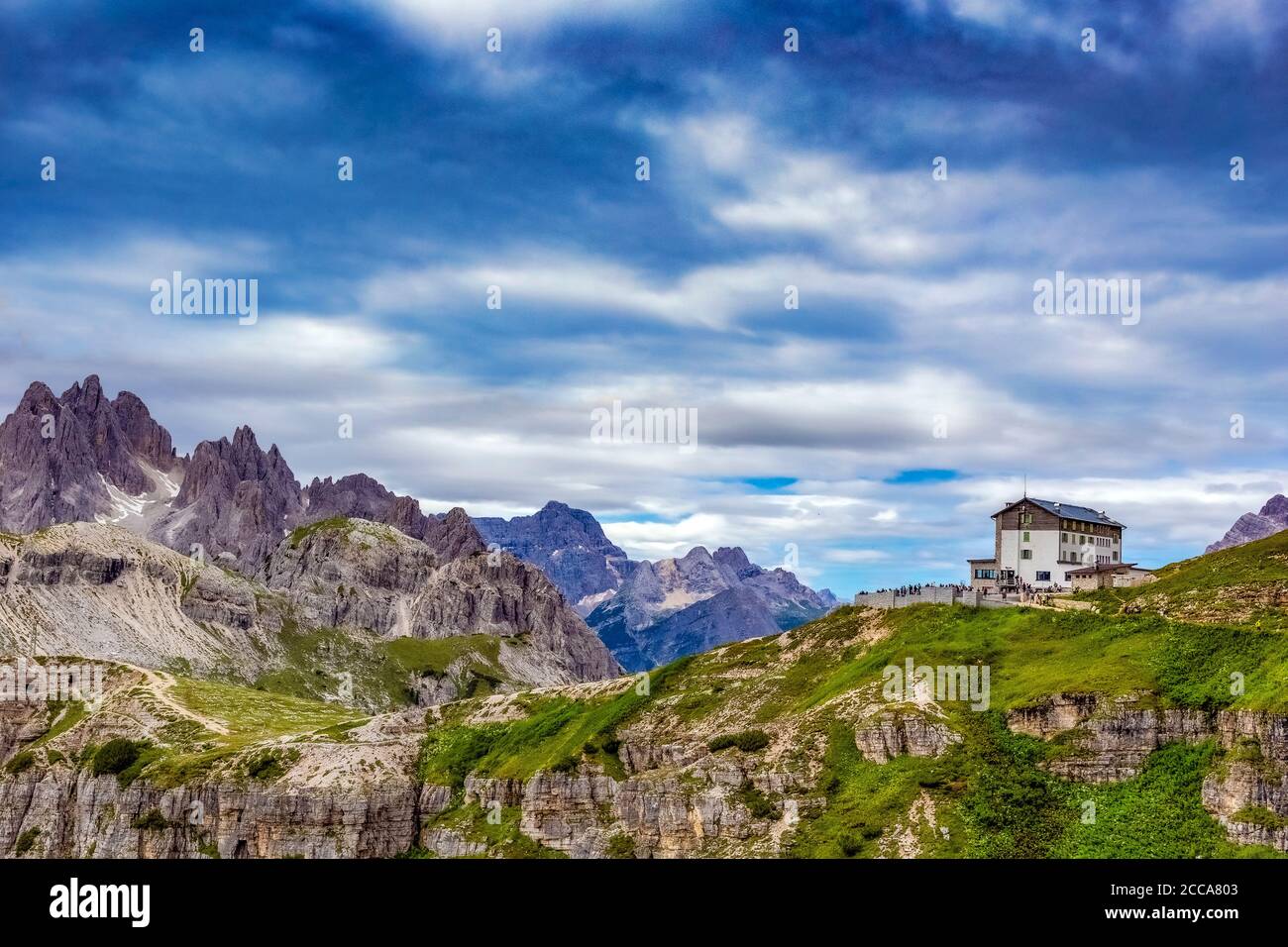 Italien Veneto Auronzo Refuge Stockfoto