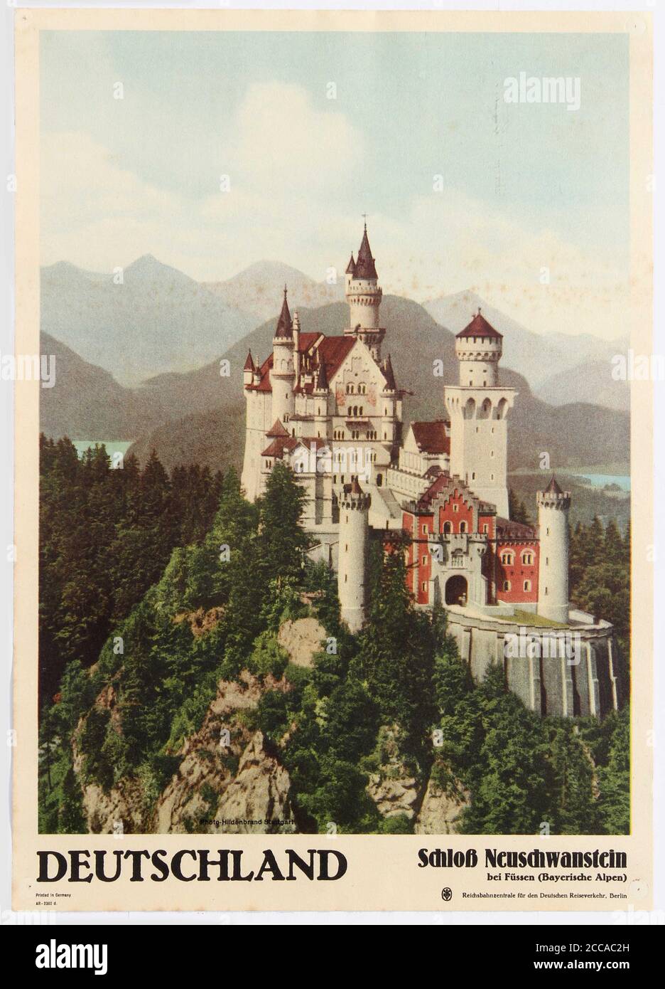 Schloss Neuschwanstein. Museum: PRIVATE SAMMLUNG. Autor: ANONYM. Stockfoto
