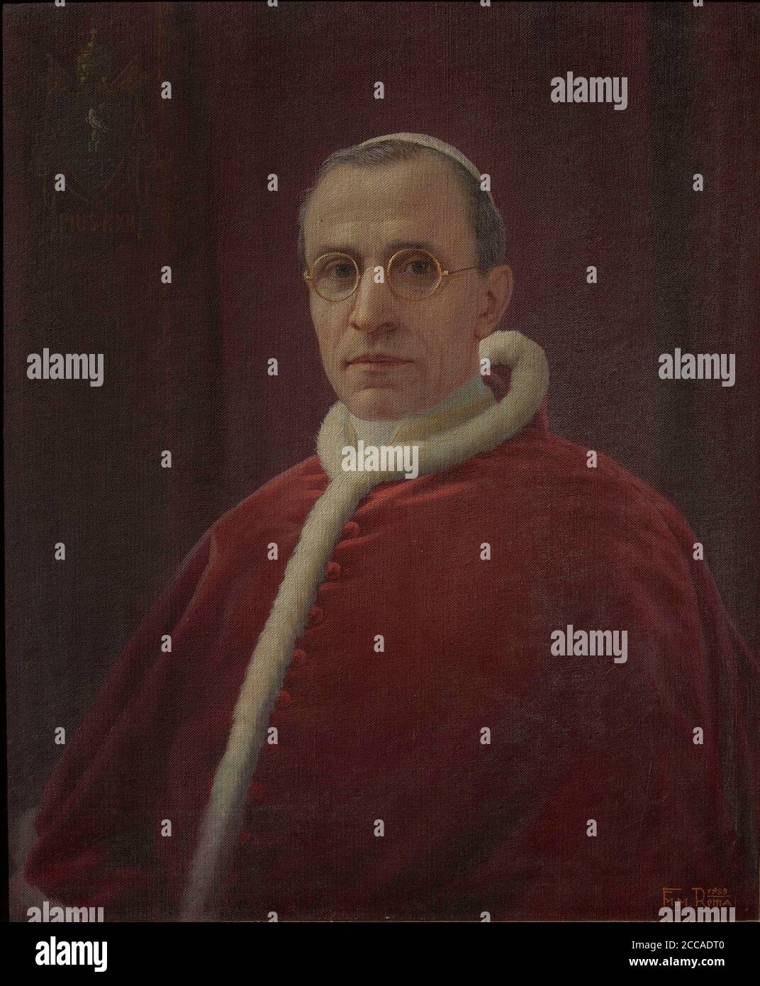 Porträt des Papstes Pius XII. (1876-1958). Museum: Grootseminarie Mechelen. Autor: ANONYM. Stockfoto