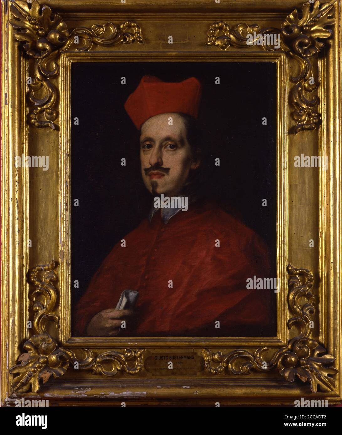 Porträt von Kardinal Leopoldo de' Medici (1617-1675). Museum: Museo Nazionale di Palazzo Mansi, Lucca. Autor: Justus Sustermans (Giusto). Stockfoto
