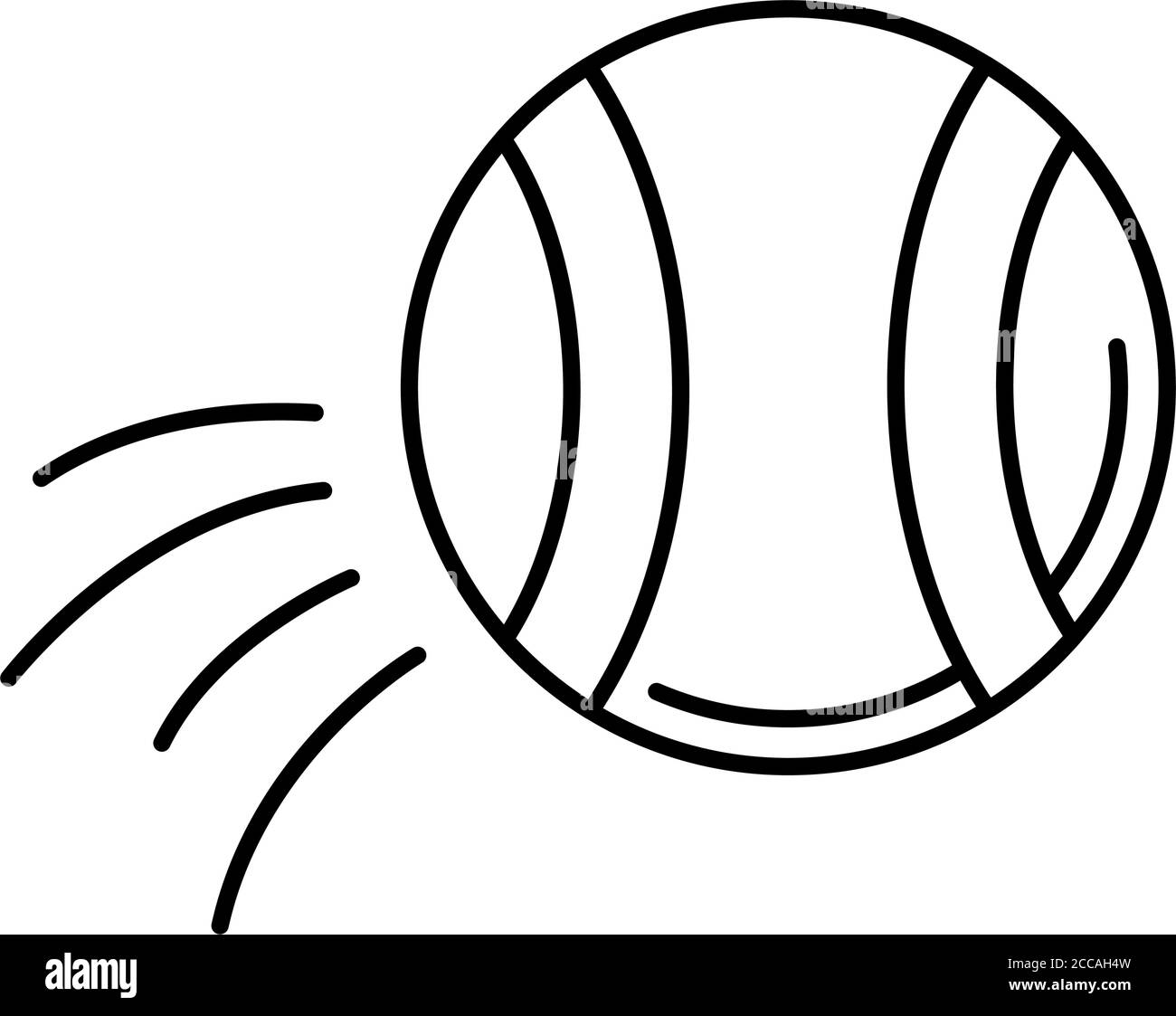 Ball Tennis Sport Linie Stil Symbol Vektor Illustration Design Stock Vektor