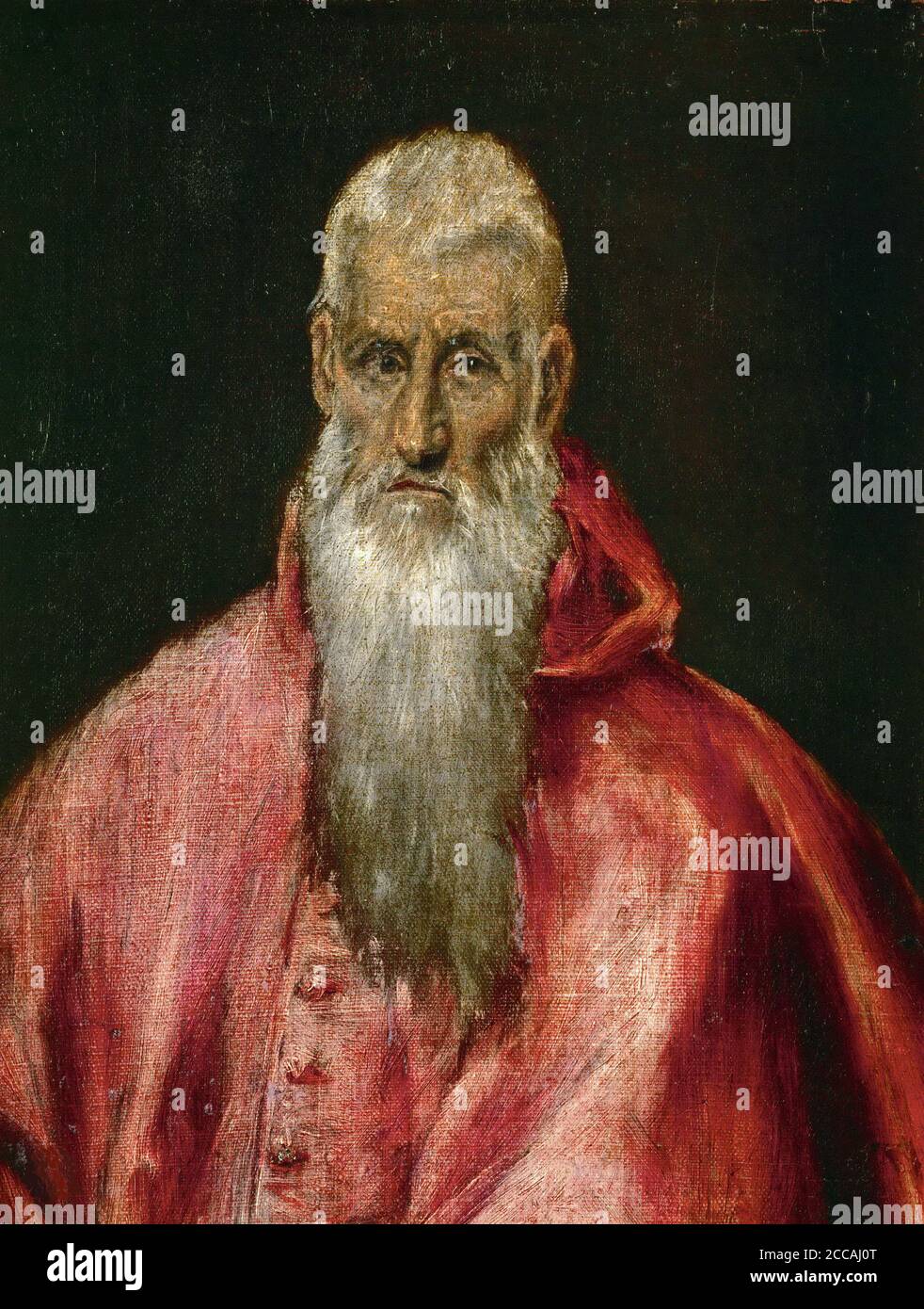 Der heilige Hieronymus als Kardinal. Museum: Musee Bonnat, Bayonne. Autor: EL GRECO. Stockfoto