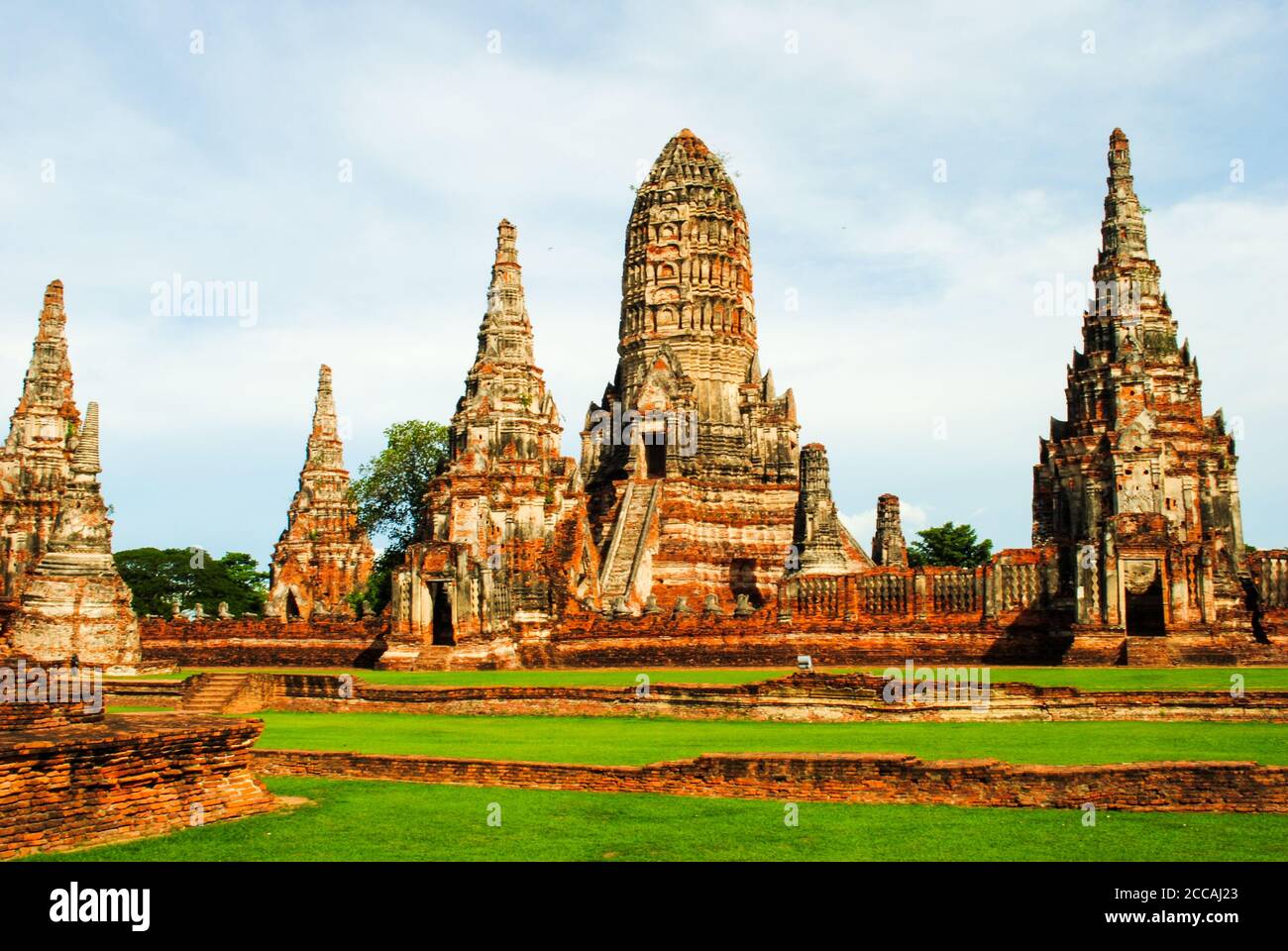 Tempelruinen in Ayutthaya Stockfoto