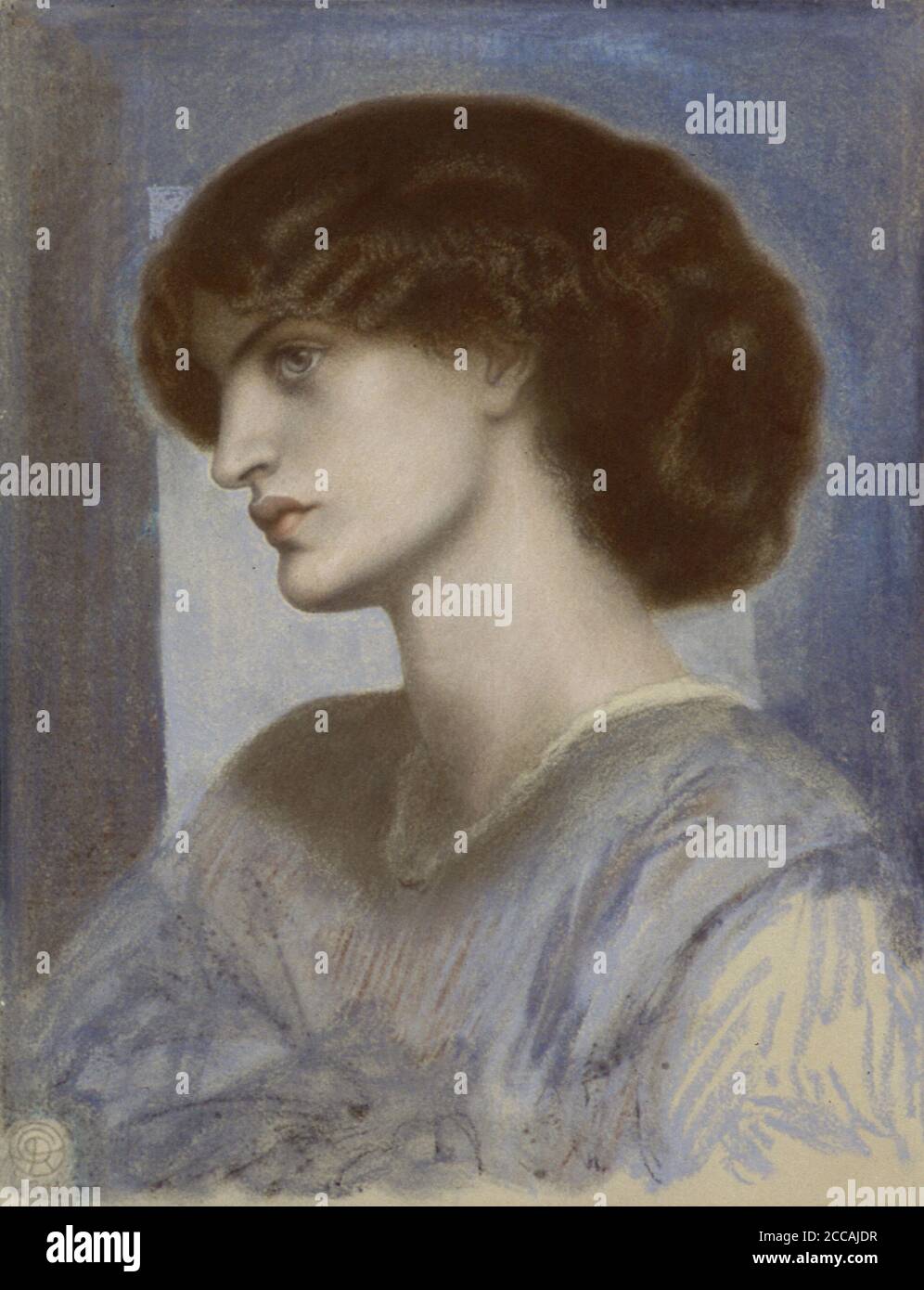 Porträt von Jane Morris. Museum: Galleria nazionale d'arte moderna Rom. AUTOR: DANTE GABRIEL ROSSETTI. Stockfoto