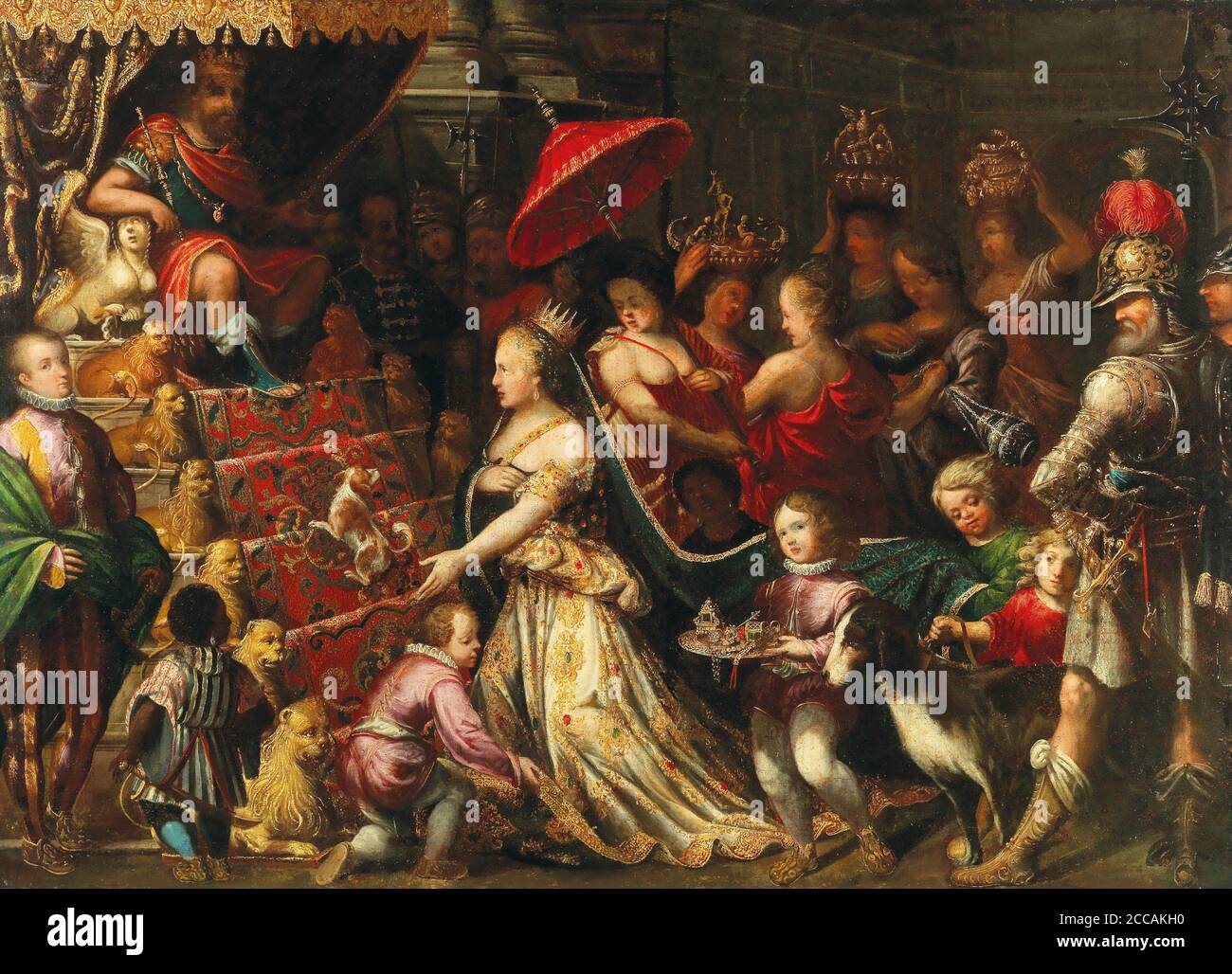 Der König Salomo empfing die Königin von Saba. Museum: PRIVATE SAMMLUNG. Autor: STEPHAN KESSLER. Stockfoto