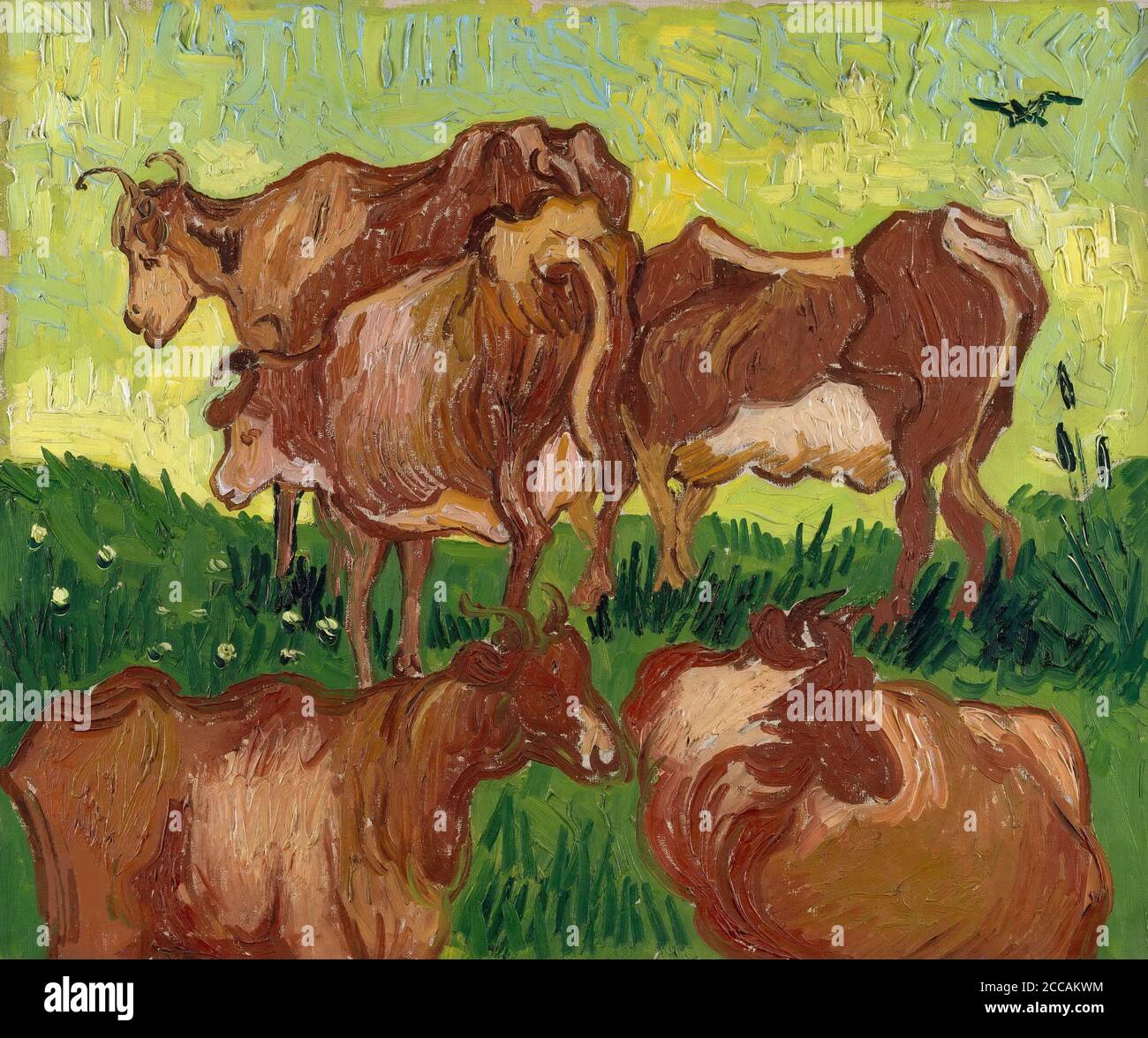 Die Kühe (Nach Jacob Jordaens). Museum: Musée des Beaux-Arts, Lille. AUTOR: VINCENT VAN GOGH. Stockfoto