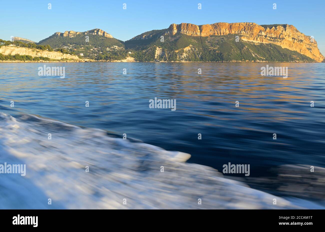 Die Küste bei Cassis in Richtung Cap Canaille und La Ciotat, FR Stockfoto