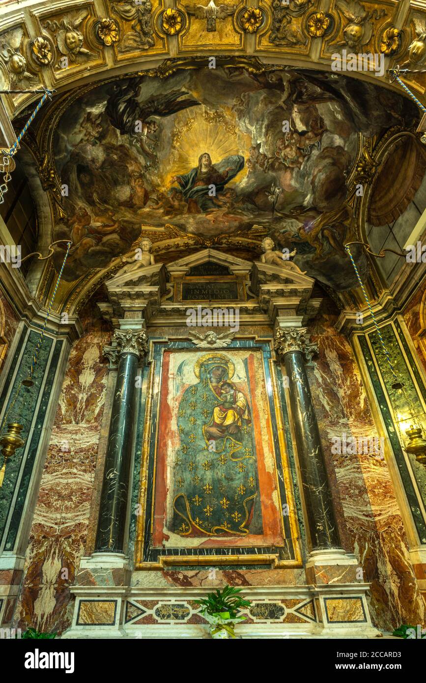 Kapelle Madonna del Popolo, Kathedrale Santa Maria Assunta. Rieti, Region Latium, Italien, Europa Stockfoto