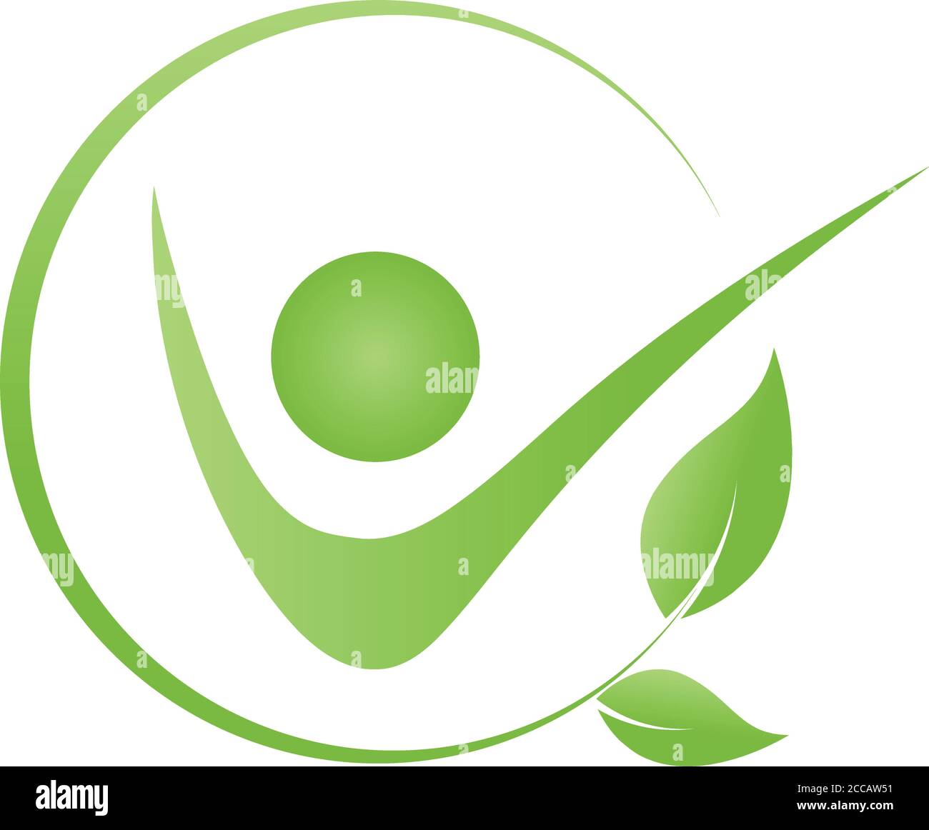 Mensch, Blätter, Gesundheit, Naturheilkunde, Logo Stock Vektor