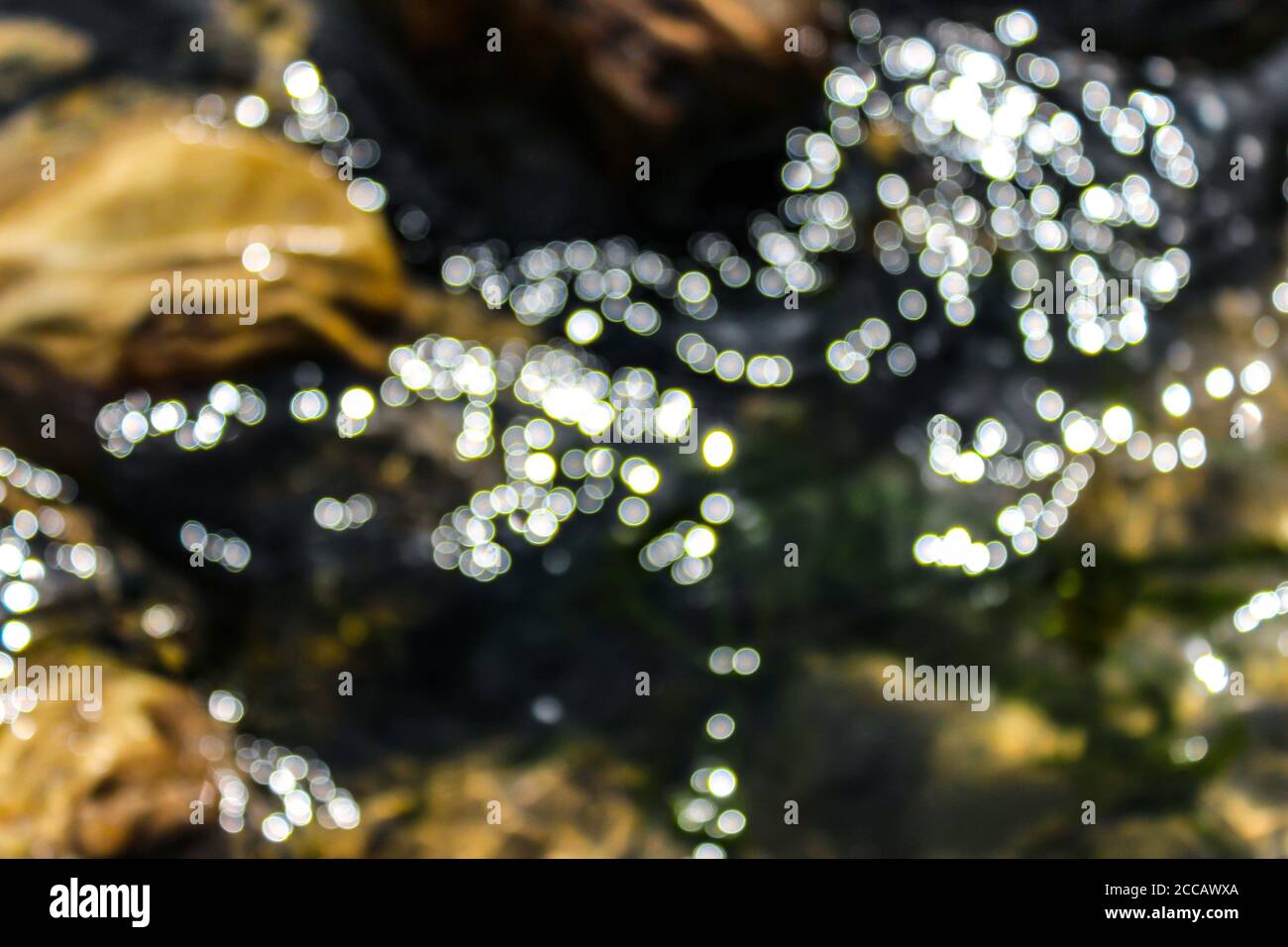 Kasol Manali - der glühende Parvati-Fluss in den Schneebirgen von Himachal Pradesh, Indien. Flusswasser rauscht im Tal der Götter. Himachal Pradesh. Stockfoto