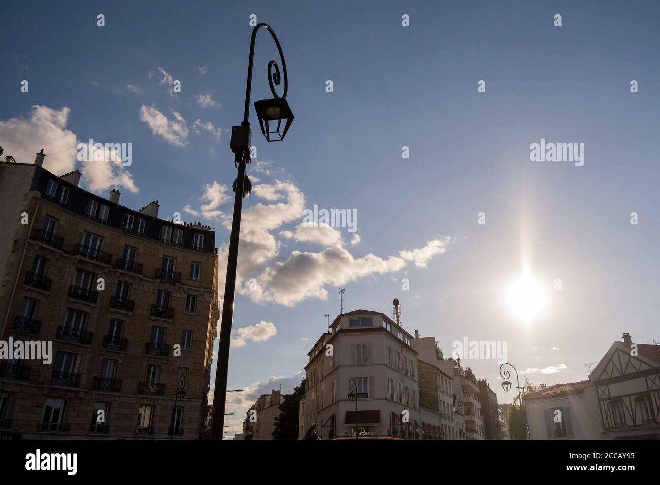 Silhouette von Gebäuden in Paris, Frankreich, Europa. Stockfoto