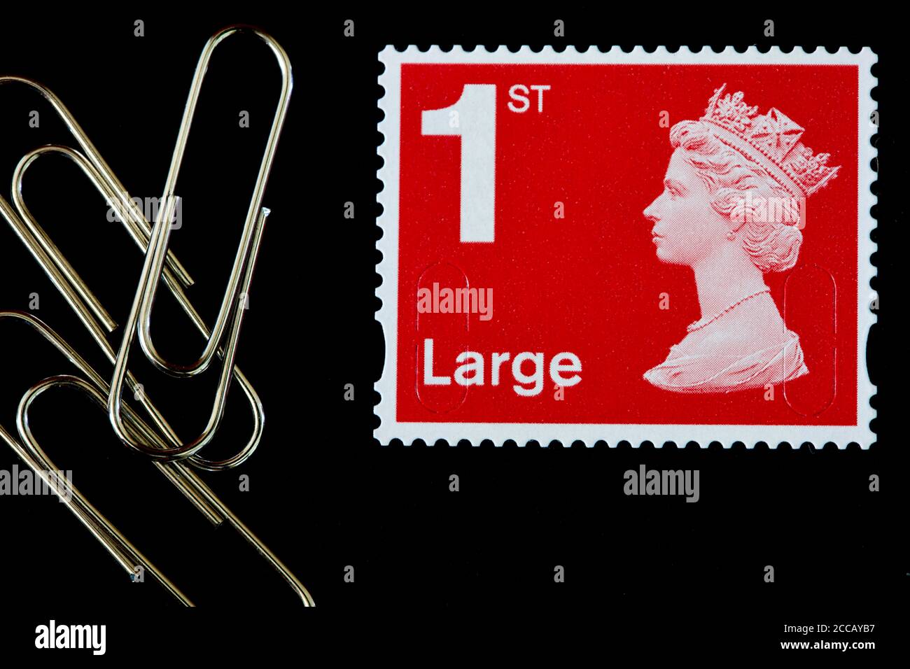 Großer Buchstabe 1. Klasse selbstklebende Stempel Stockfoto