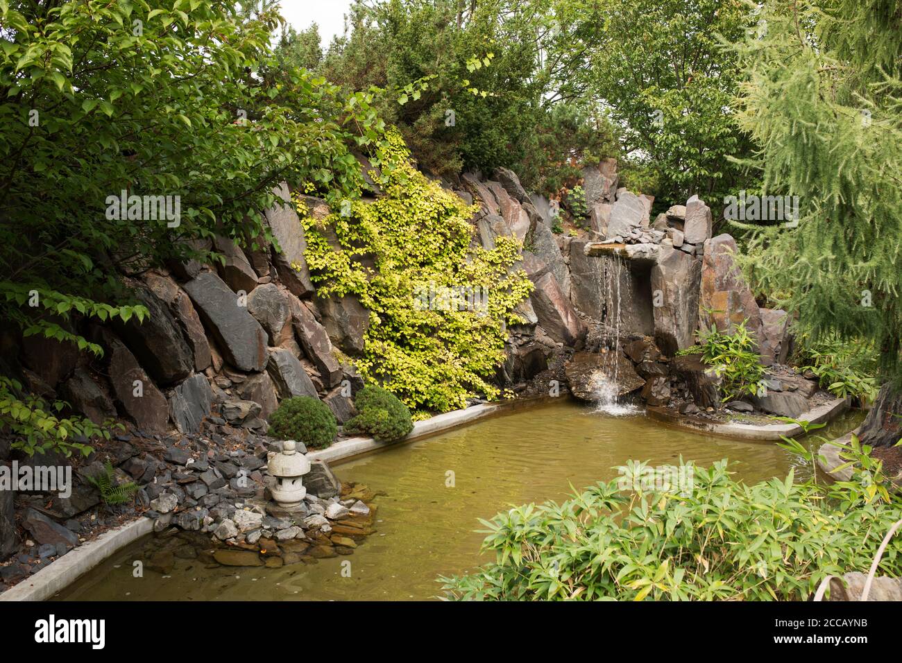 Der Japanische Garten im Egapark in Erfurt, Deutschland. Stockfoto