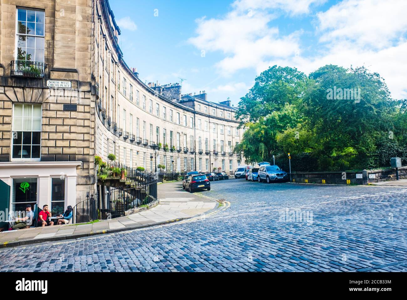 Edinburgh Schottland 6. August 2020 schönes Georgian House auf der Curved Stret Heriot Row in Edinburgh Stockfoto