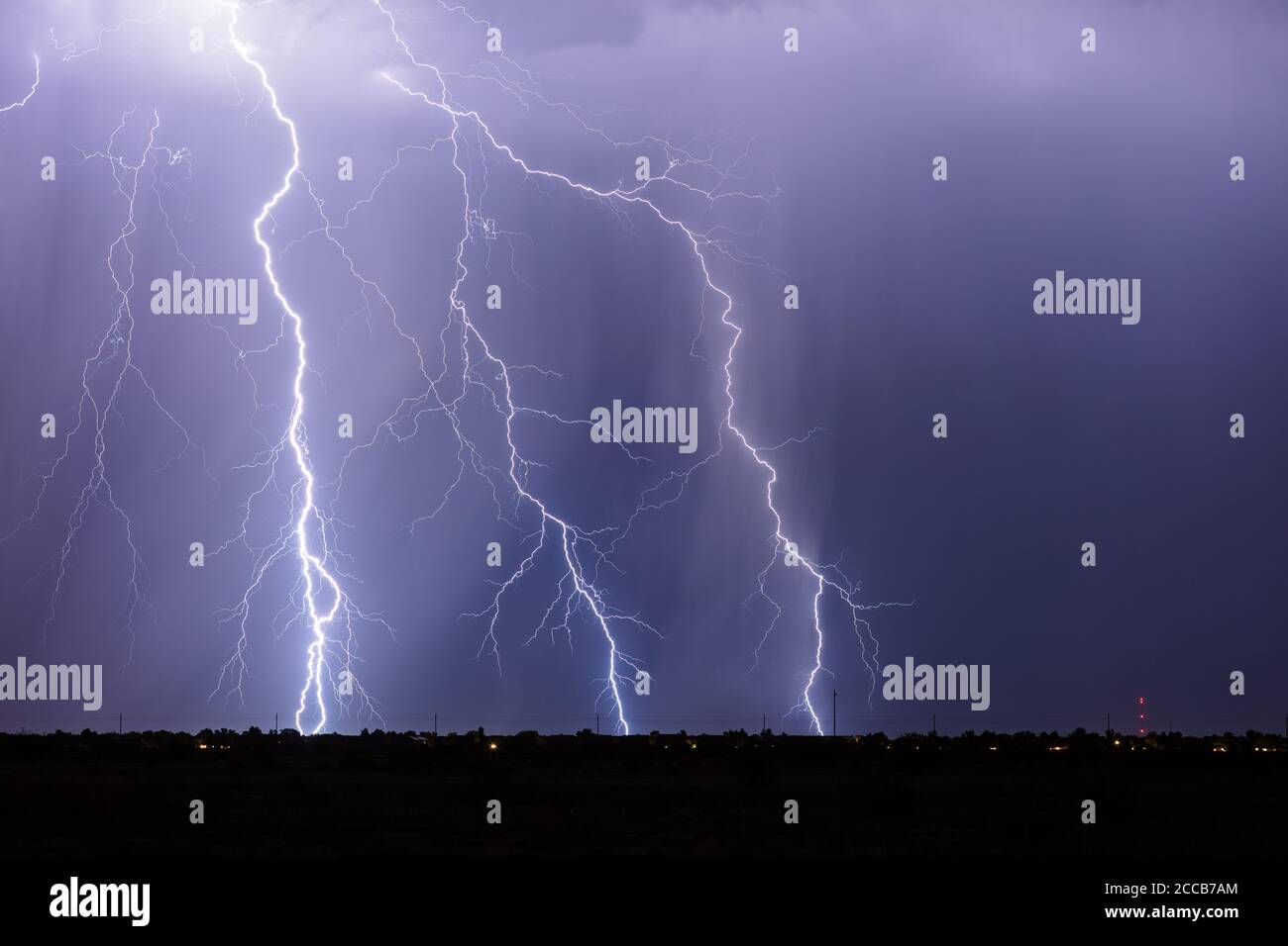 Gewitter über Queen Creek, Arizona Stockfoto