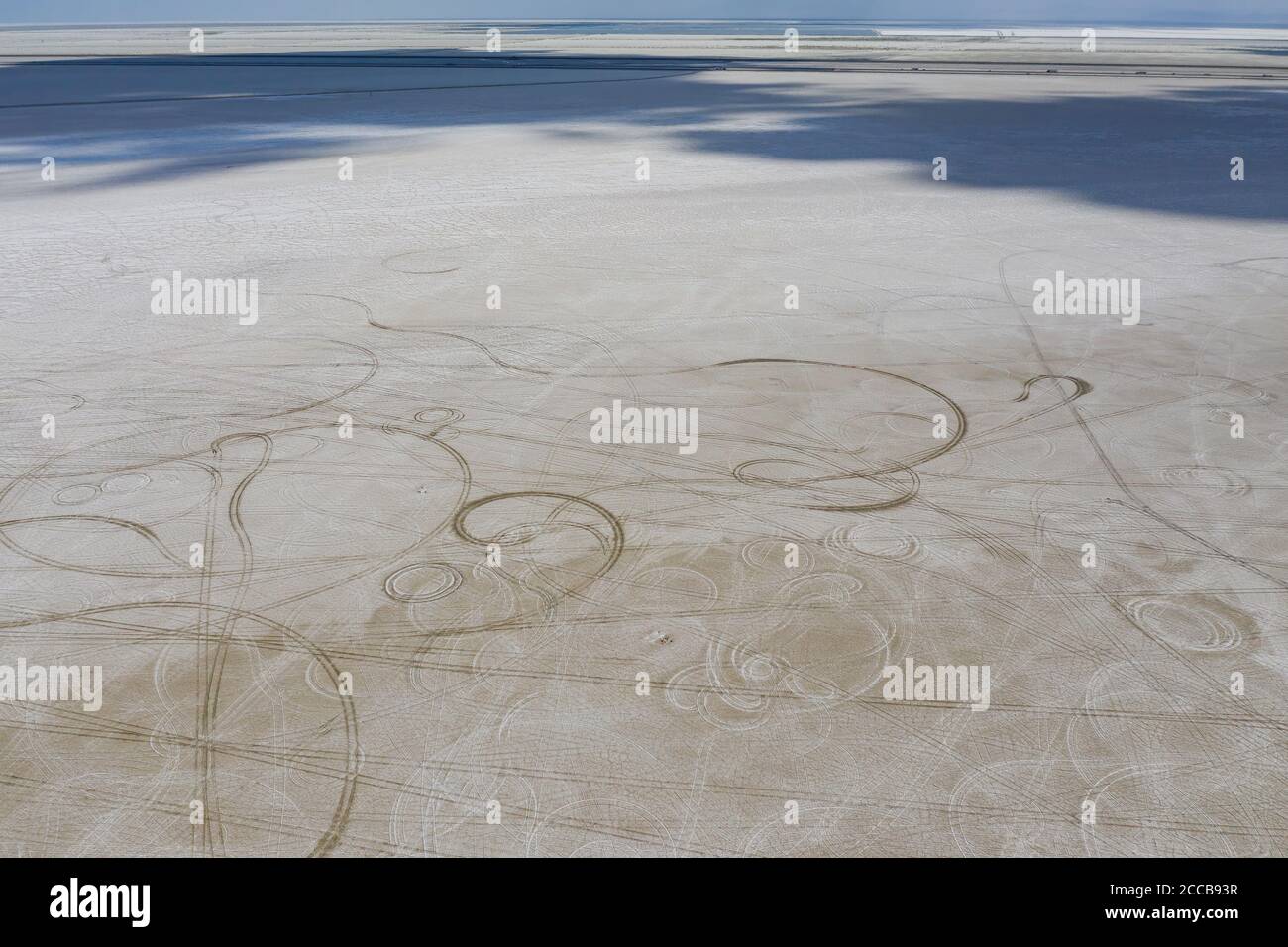 Luftaufnahme des speziellen Bonneville State Park in Utah Stockfoto