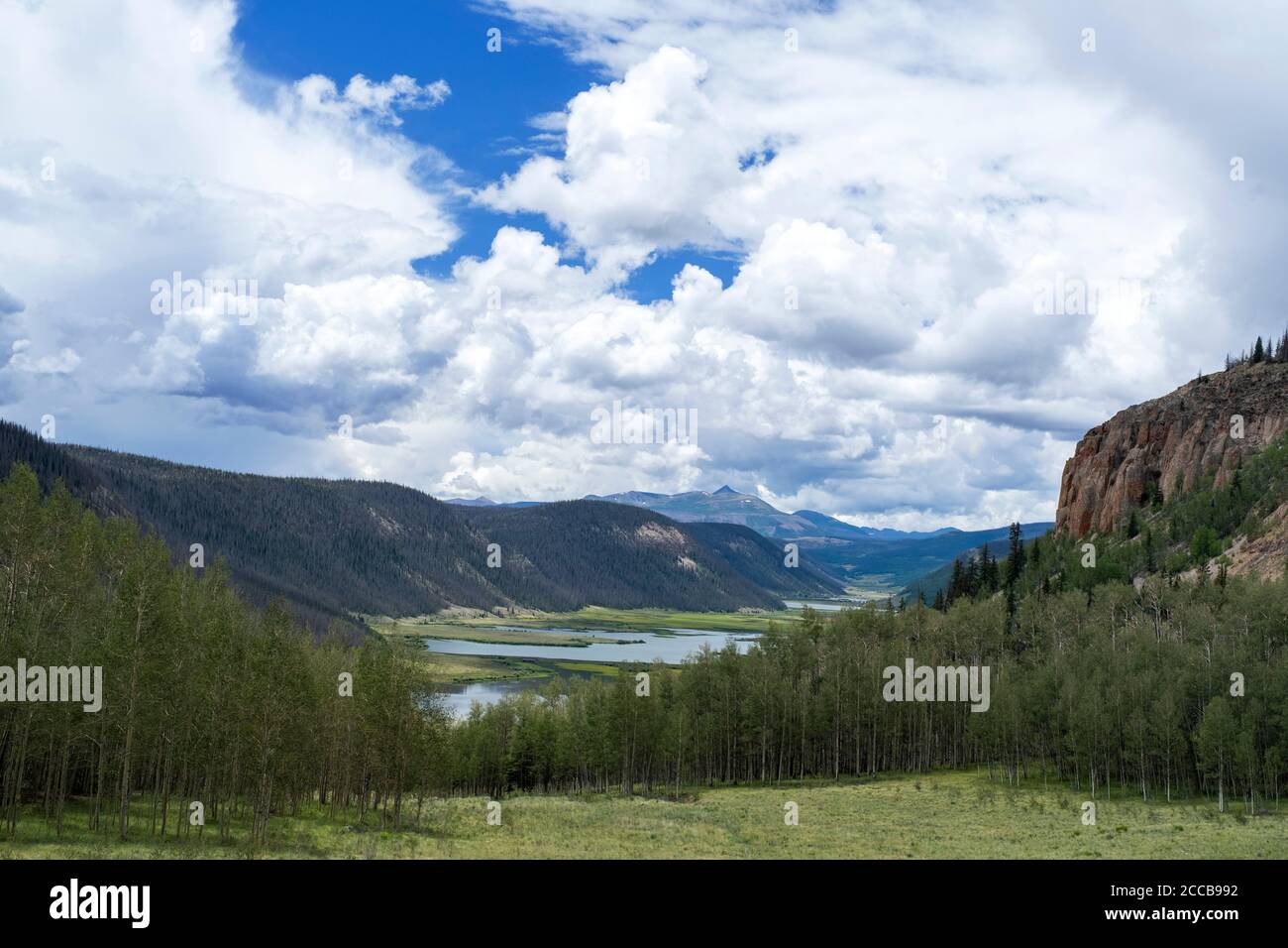 Quellwasser des Rio Grande River in den Rocky Mountains Von Colorado Stockfoto