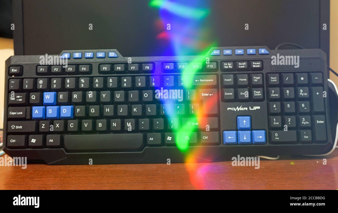 Schließen Sie die Computertastatur Stockfoto