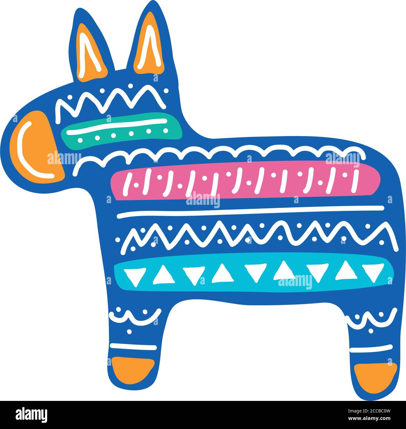 mexikanische Kultur Pinata flachen Stil Symbol Vektor Illustration Design Stock Vektor